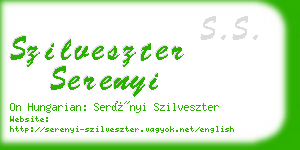 szilveszter serenyi business card